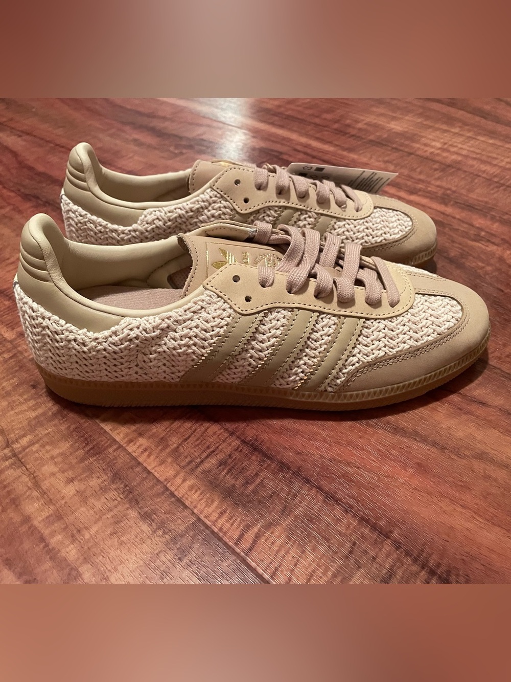Adidas Samba Women's Cream Beige Casual Sneakers - Picture 2 of 4